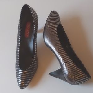 Bandolino black/silver heels-sz 8 1/2M